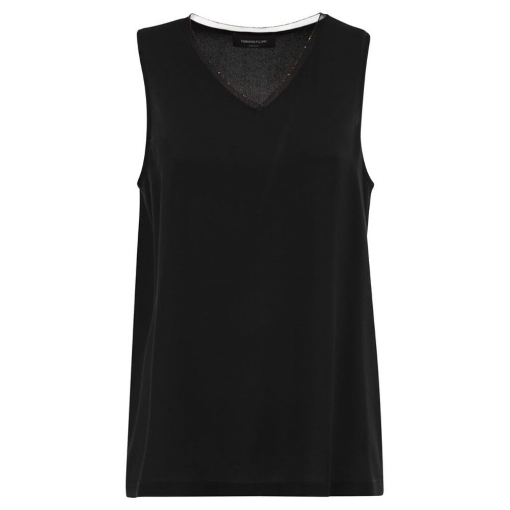 Fabiana Filippi Women Silk-Blend Sleeveless V-Neck Top
